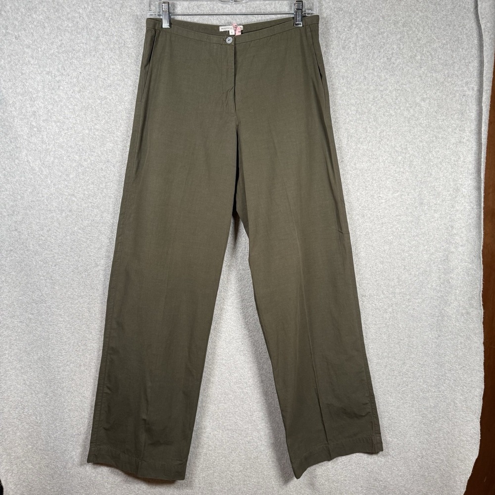 Beautiful People Pants Womens Small Green Low Rise Trouser Straight